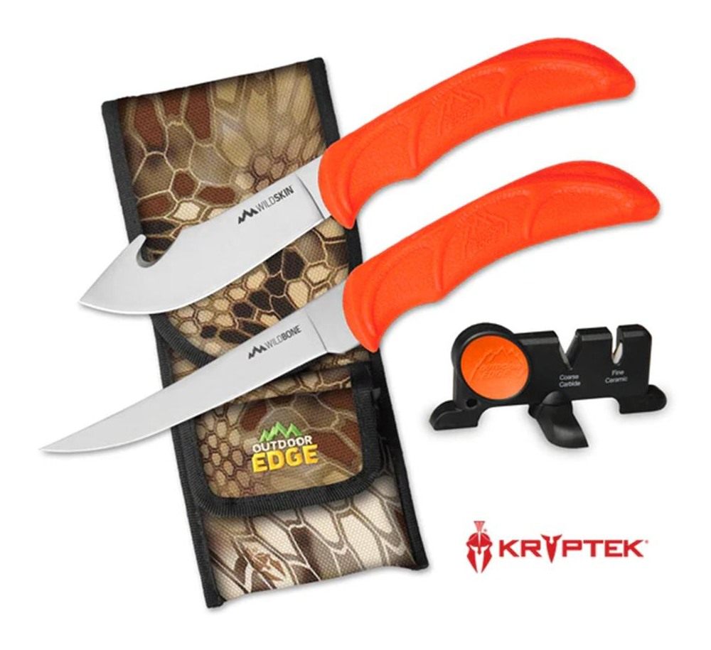 Outdoor Edge WildBone Two-Knife Combo with Sharpener 5in Boning Blade 4in S view 8