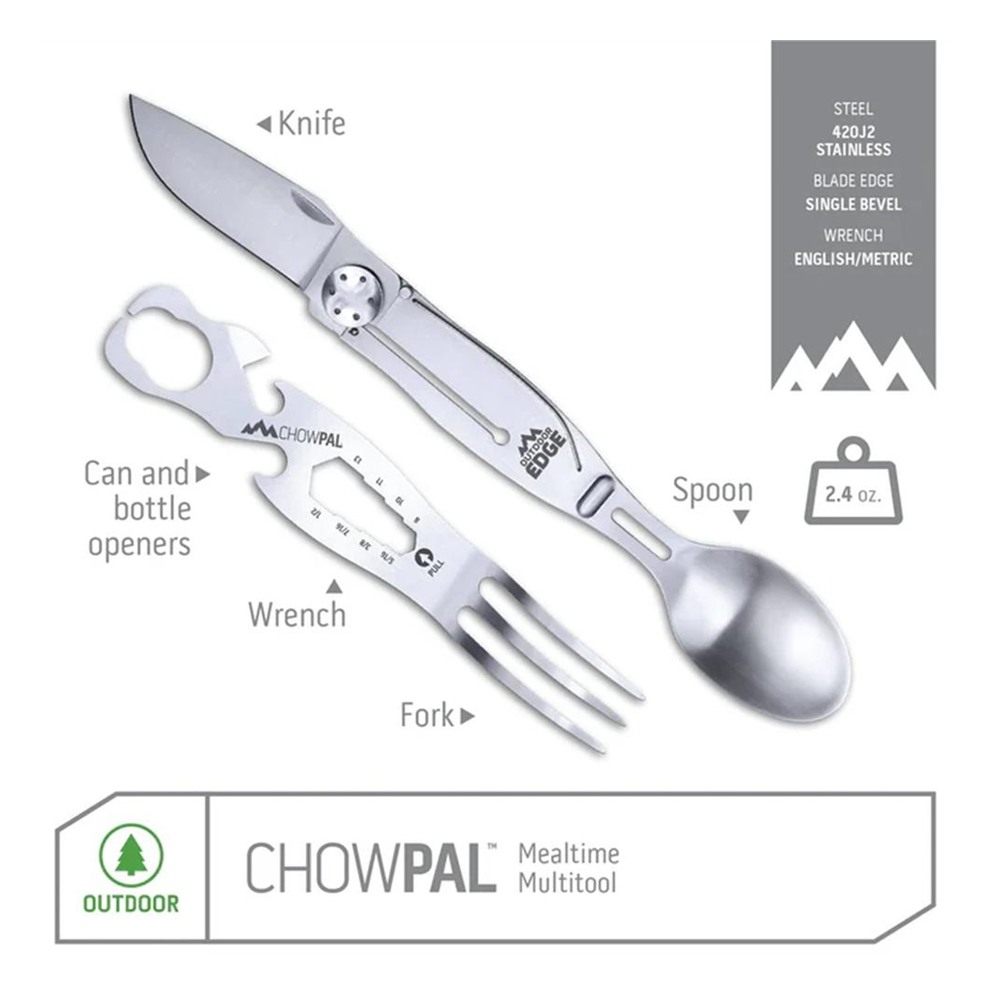 Outdoor Edge Chowpal Mealtime Multitool W/Knife Orng Pouch view 3