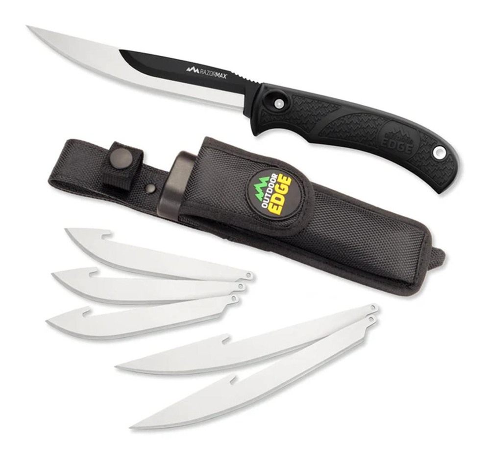Outdoor Edge RazorMax Replaceable Fixed Knife 3-1/2in Drop Point Blade 5in view 3