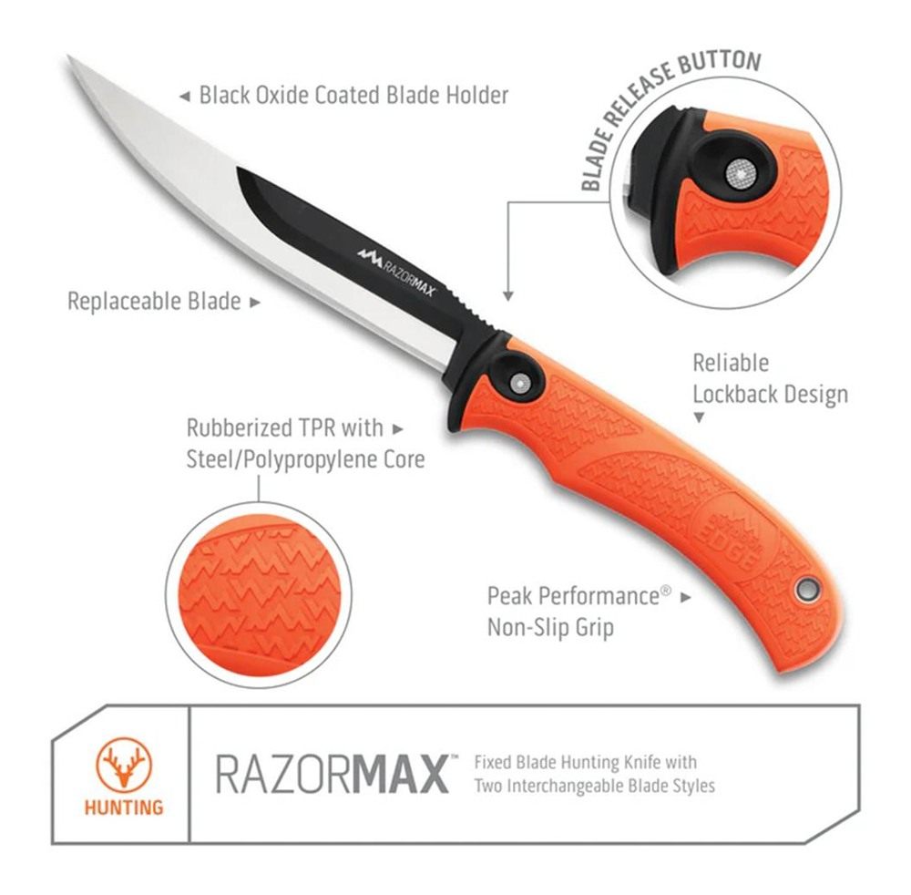 Outdoor Edge Razormax Knife Orange view 4