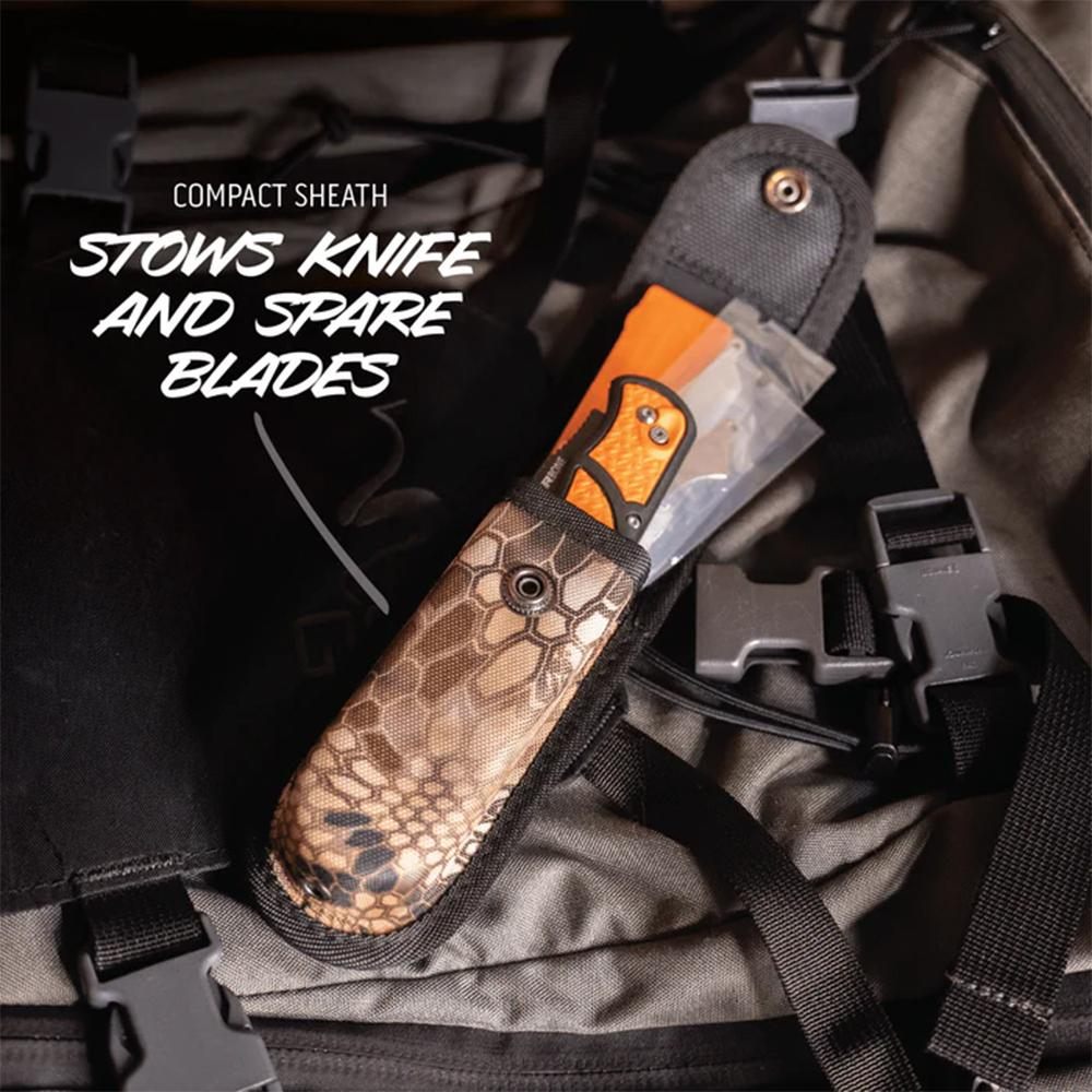 Outdoor Edge RBB20C RazorBone 6 Blades, Folding 3.40in Gut Hook/3.50in Drop view 3