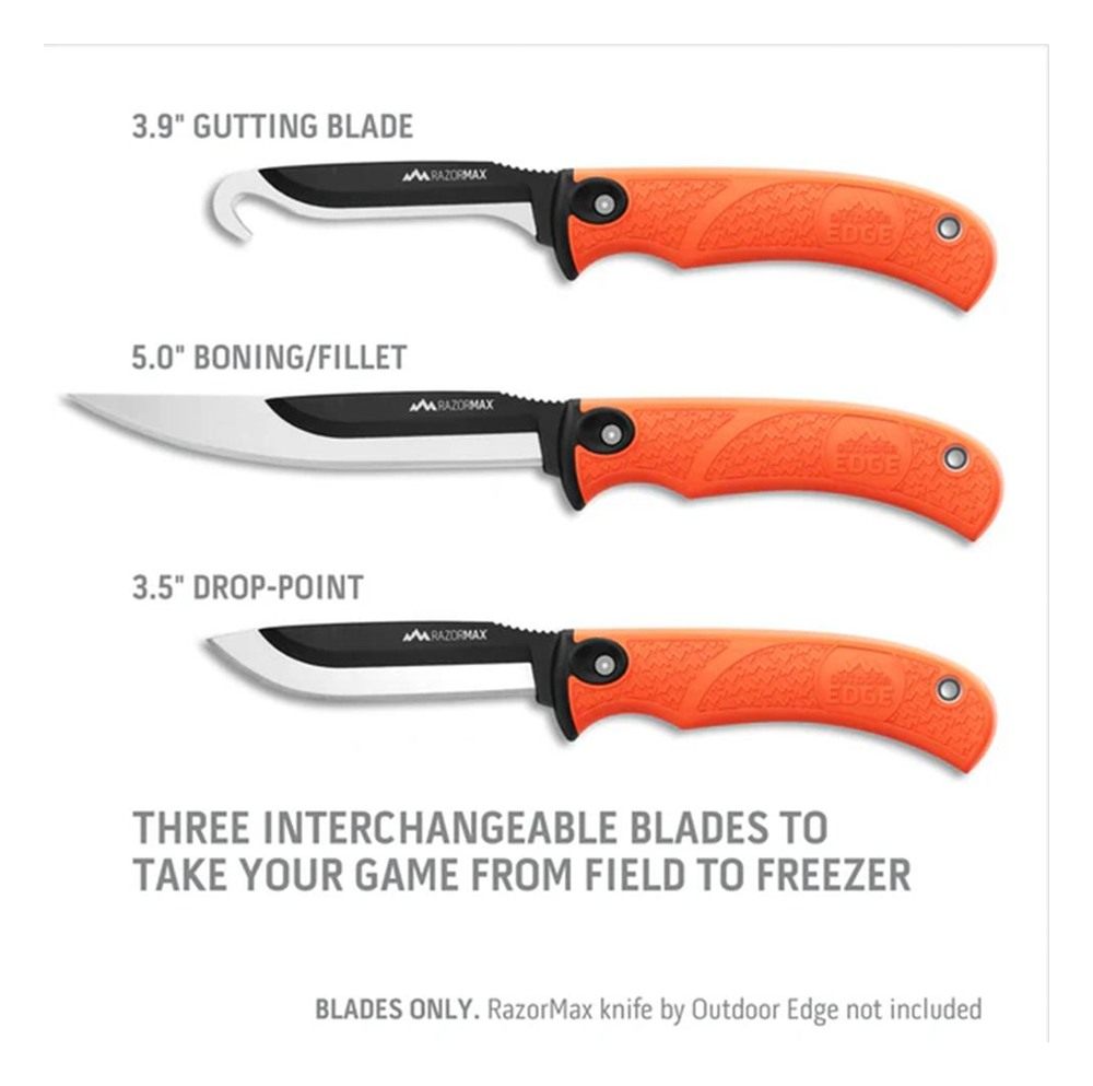 Outdoor Edge 3.5in RazorSafe Replacement Knife Blades - 6 Piece Combo Set ( view 3