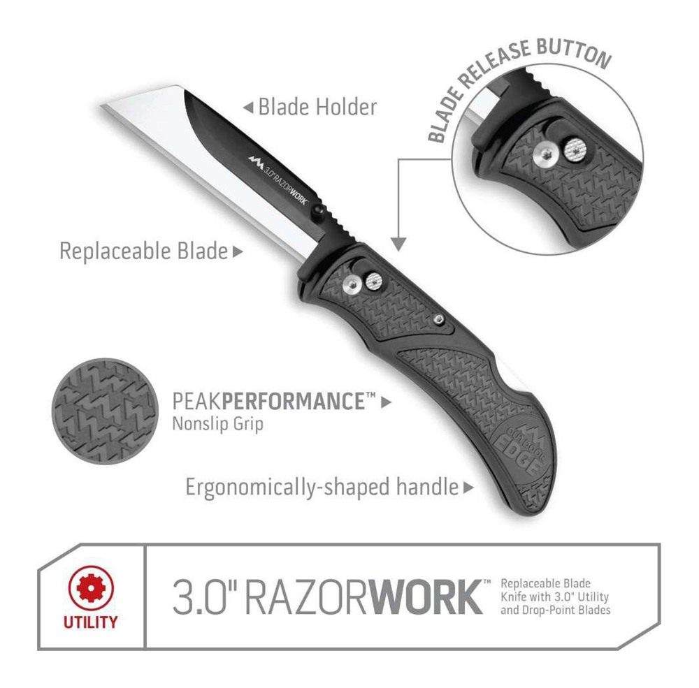 Outdoor Edge Razor-Work Knife Gray view 3