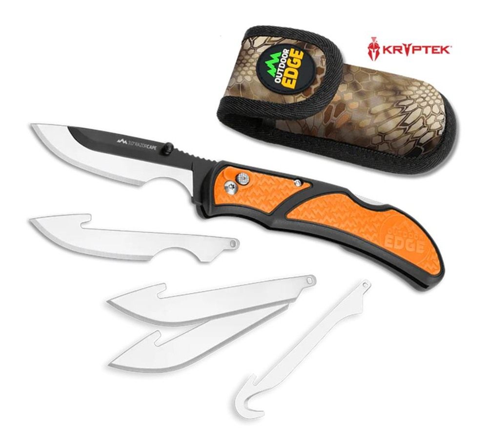 Outdoor Edge 3in RazorCape Pocket Knife with Replaceable Blades and Clip. T view 3