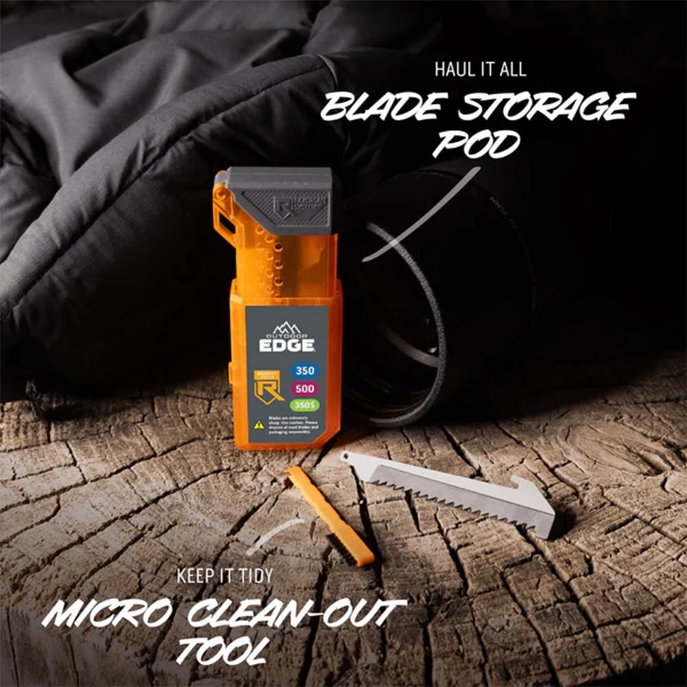 Outdoor Edge HTX35B6C Razor 3.50in Folding Plain 420J2 SS Blade Orange/Gray view 4