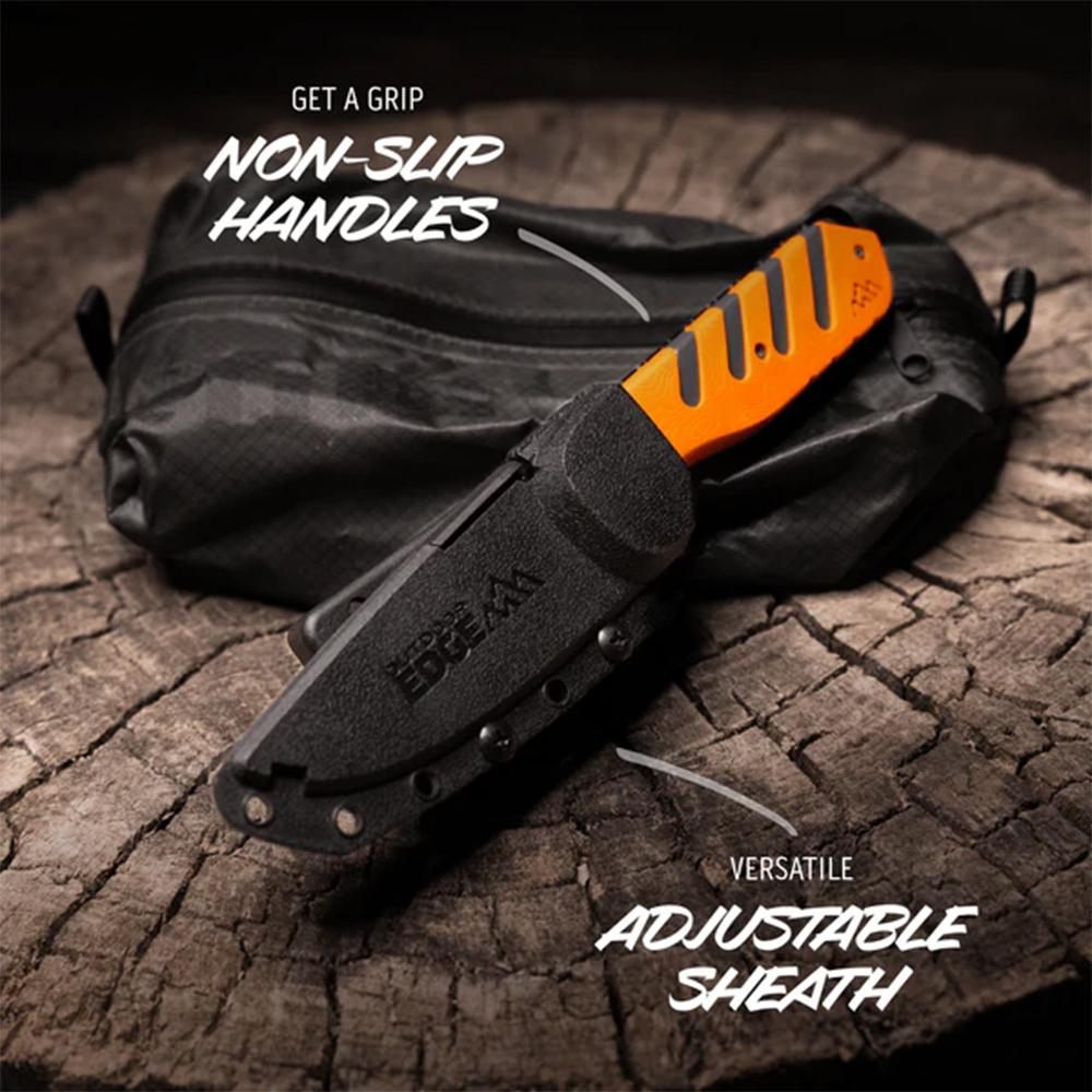 Outdoor Edge HTX35B6C Razor 3.50in Folding Plain 420J2 SS Blade Orange/Gray view 5