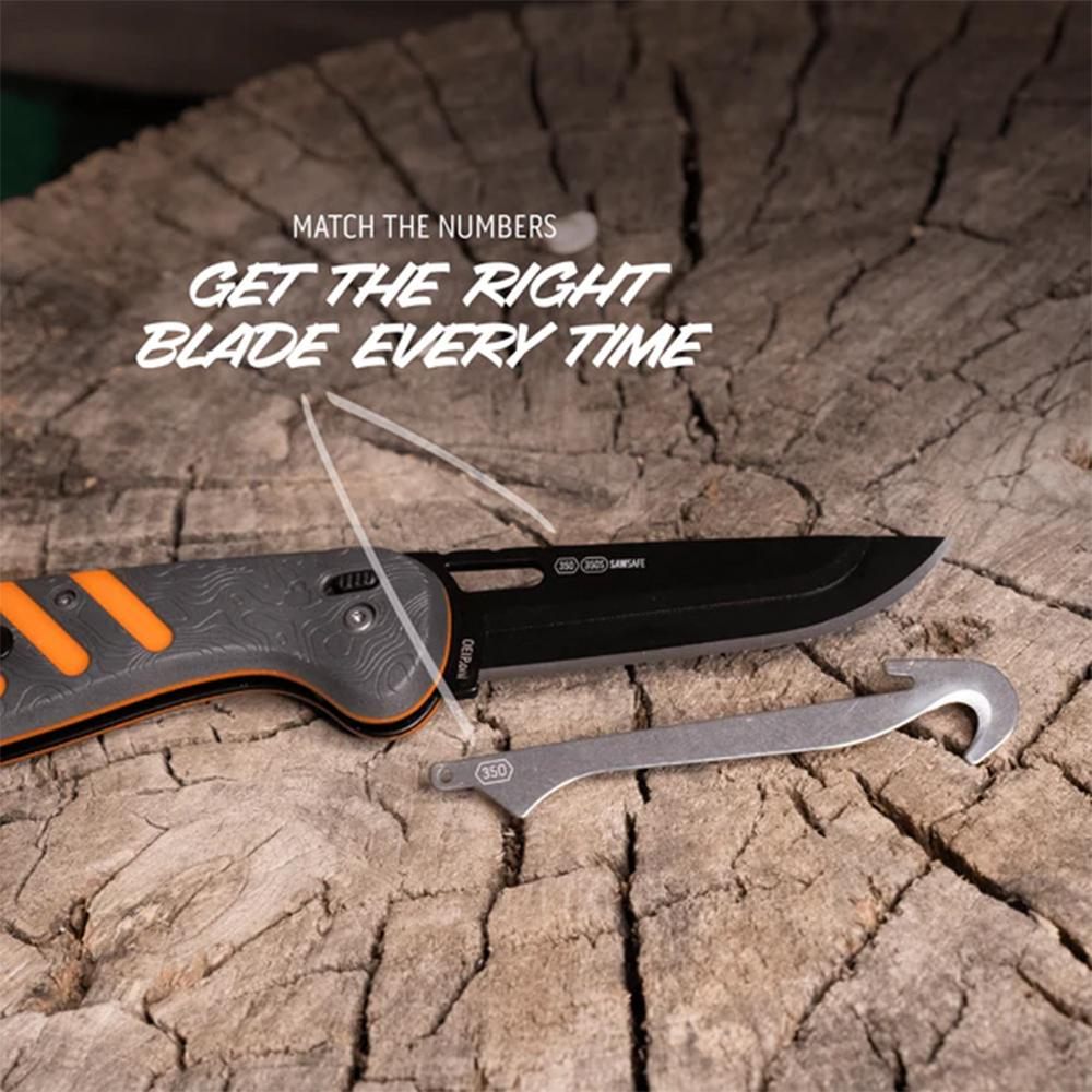 Outdoor Edge HTX35Y6C Razor 3.50in Folding Plain 420J2 SS Blade Gray/Orange view 5