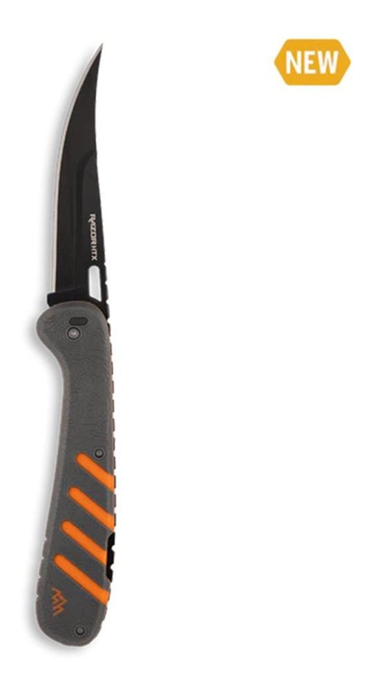 Outdoor Edge HTX50Y6C Razor 5in Folding Plain 420J2 SS Blade Gray/Orange view 7