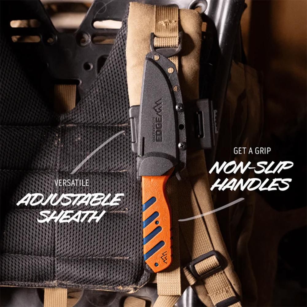 Outdoor Edge HTX30B6C Razor 3in Folding Plain 420J2 SS Blade Orange/Gray view 3