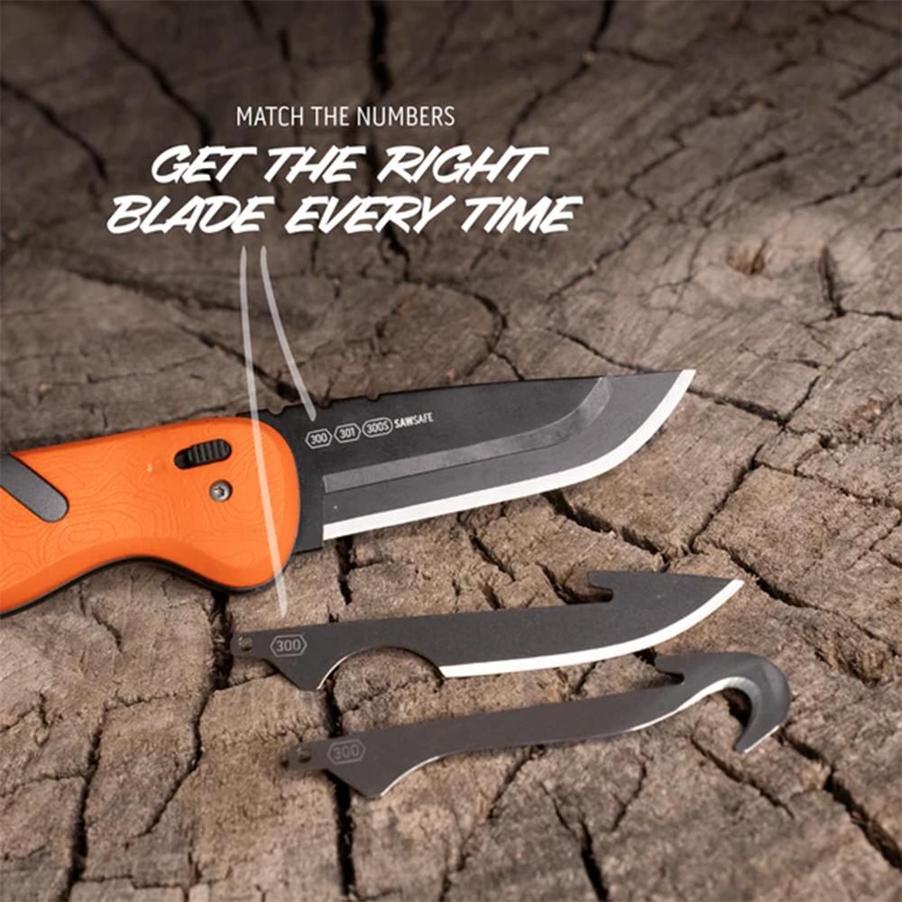Outdoor Edge HTX30B6C Razor 3in Folding Plain 420J2 SS Blade Orange/Gray view 4