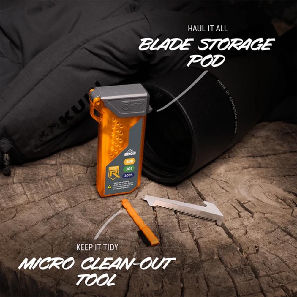 Outdoor Edge HTX30B6C Razor 3in Folding Plain 420J2 SS Blade Orange/Gray view 6