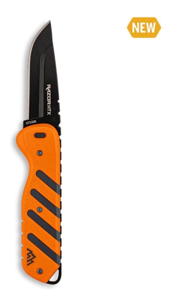 Outdoor Edge HTX30B6C Razor 3in Folding Plain 420J2 SS Blade Orange/Gray view 7