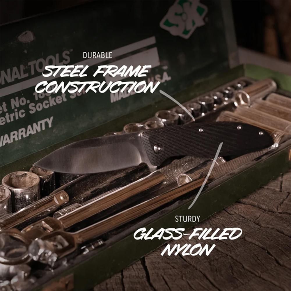 Outdoor Edge BR1C Brutus 3.30in Folding Sheepsfoot Plain 4 Cr14 MoV Blade G view 4