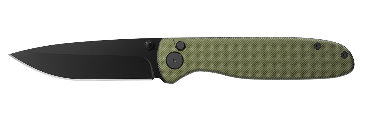 Outdoor Edge DK1C Dirk 3.25in Folding Drop Point Plain Black Oxide 8 Cr13 M