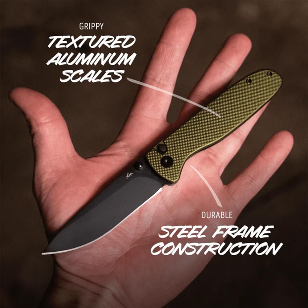 Outdoor Edge DK1C Dirk 3.25in Folding Drop Point Plain Black Oxide 8 Cr13 M view 4