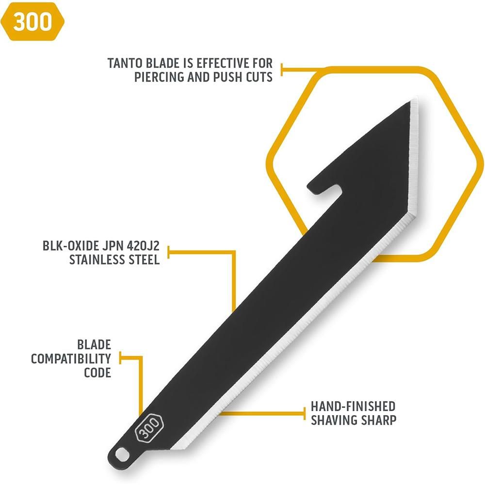 Outdoor Edge RRT30K6C 3in Tanto Plain Black Oxide 420J2 SS Blade 6 view 2