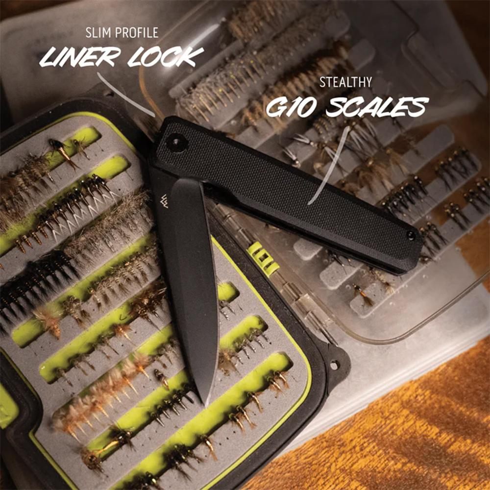 Outdoor Edge PL2C Peleus 3.10in Folding Clip Point Plain Black Oxide 8 Cr13 view 2