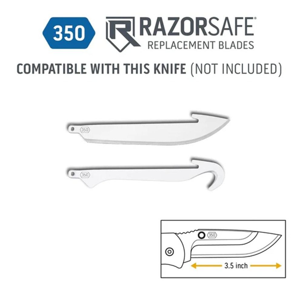 Outdoor Edge RLB30C RazorLite 3.50in Folding Drop Point Tanto Plain 420J2 S view 6
