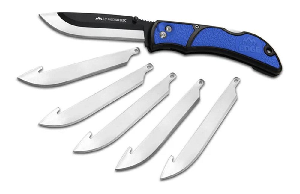 Outdoor Edge RLU40C RazorLite 3.50in Folding Drop Point Tanto Plain 420J2 S view 7