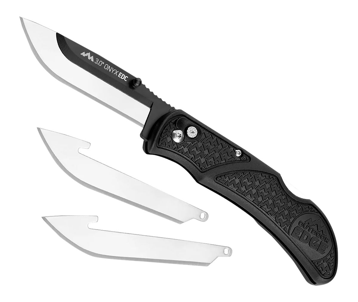 Outdoor Edge OX30C Onyx Lite 3in Folding Plain 420J2 Stainless Steel Blade