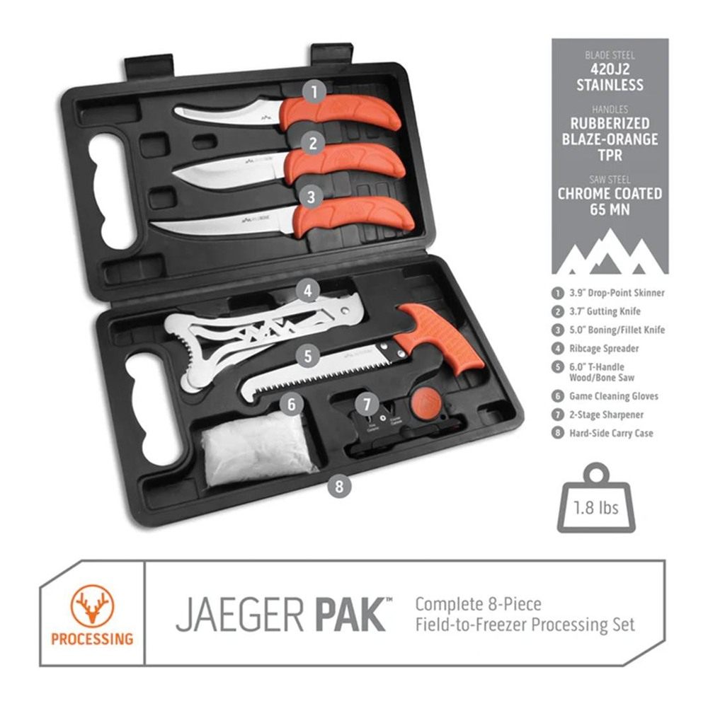 Outdoor Edge Jaeger Pak All-In-One 8-Piece Game Processing Kit view 3