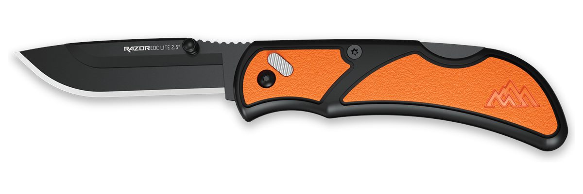Outdoor Edge RCB252C RazorLite EDC 2.50in Plain Black Oxide 420J2 SS Blade
