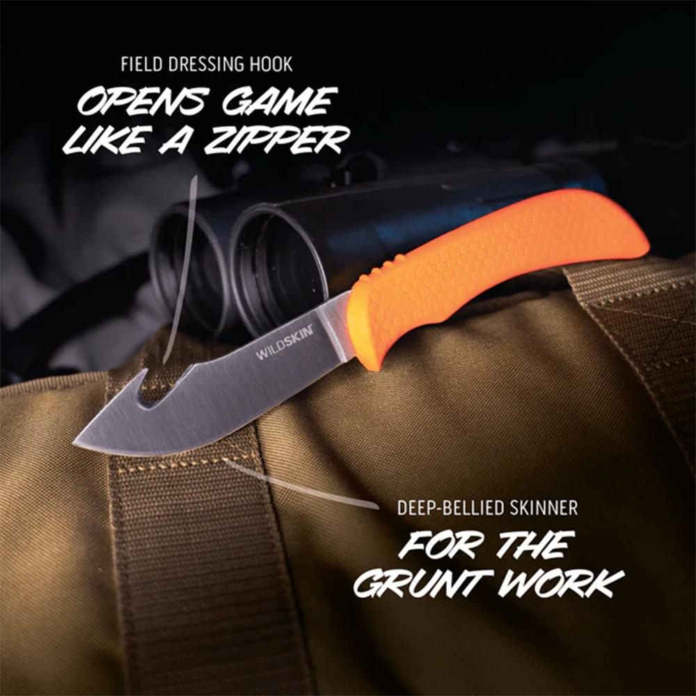 Outdoor Edge WG10C WildGuide Fixed Caper/Saw/Skinner w/Gut Hook Satin 420J2 view 3