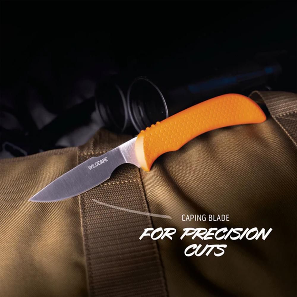 Outdoor Edge WG10C WildGuide Fixed Caper/Saw/Skinner w/Gut Hook Satin 420J2 view 4