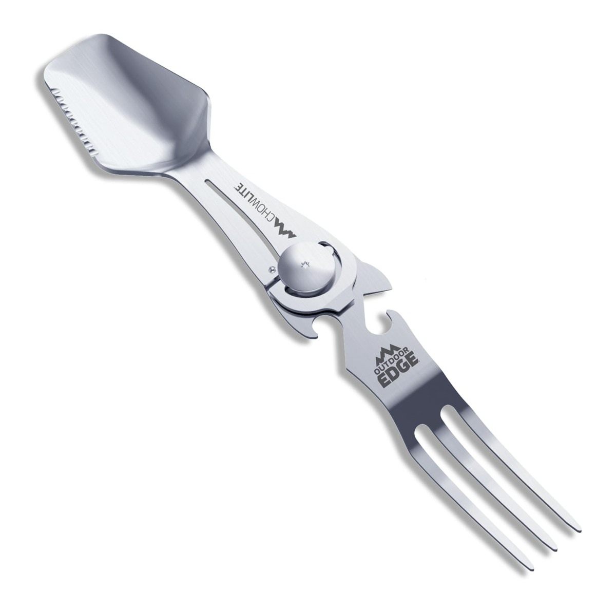 Outdoor Edge Chowlite - Mealtime Multitool with Folding/Locking Fork, Spoon