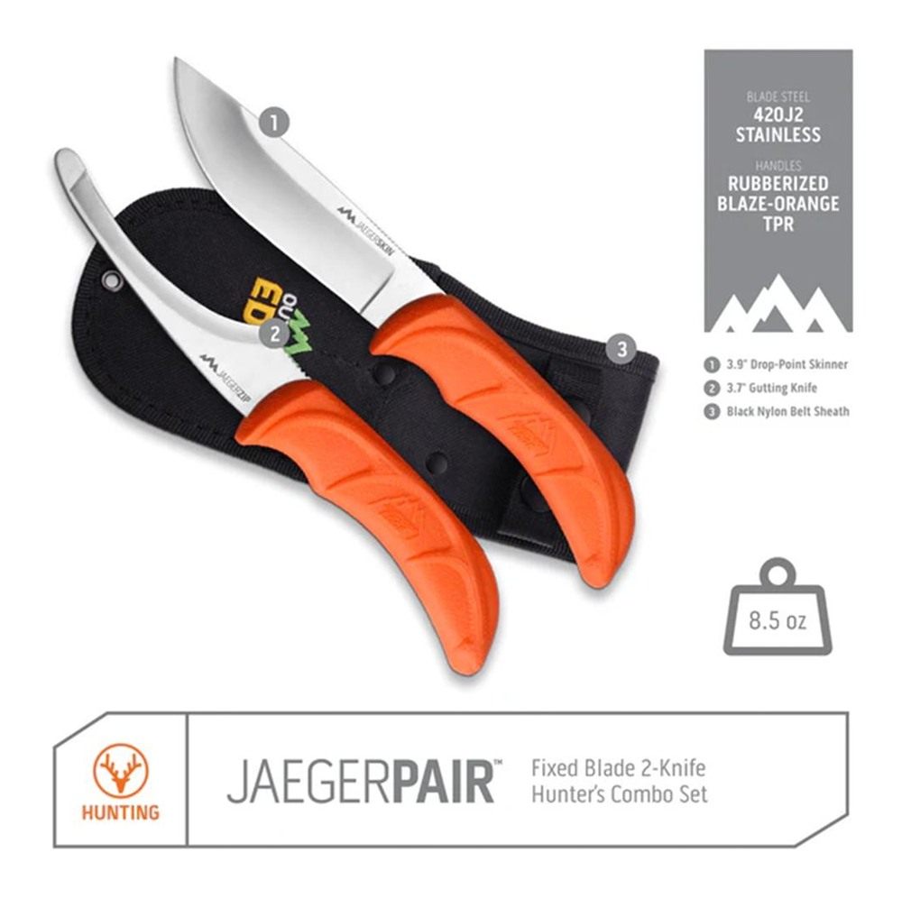 OUTDOOR EDGE JAEGER-PAIR SKINNING/GUTTING KNIFE COMBO view 3