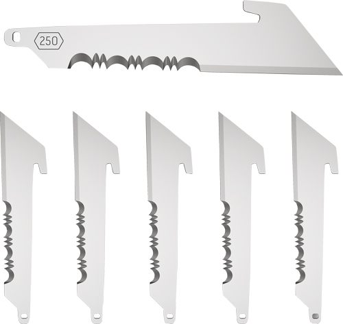 Outdoor Edge 2.5in Utility with Serrations Blade Pack (6 Compatibility Code view 5