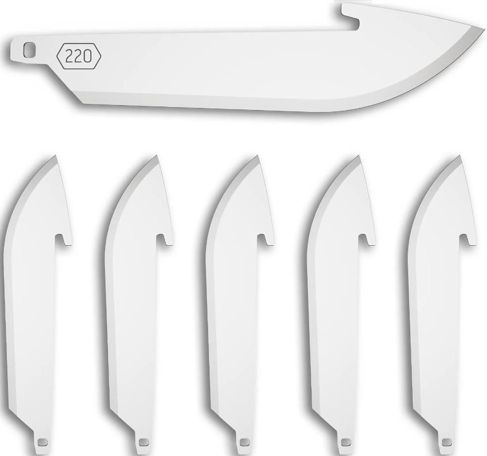 Outdoor Edge RazorSafe 2.2in Stainless Drop-Point | 6 Pack of EDC Blades |