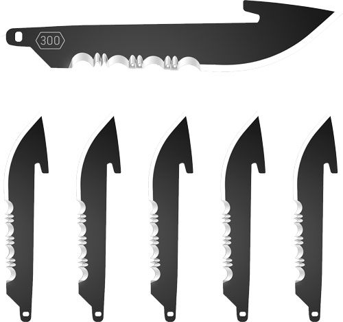 Outdoor Edge RRS30K6C Replacement Blades 6 3in Black Drop Point Serrated 42 view 2