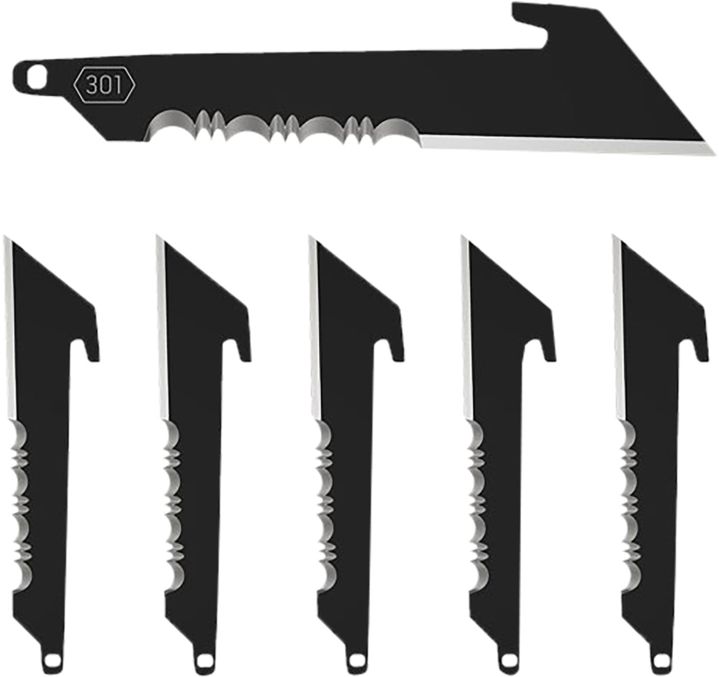 Outdoor Edge RRUS30K6C Replacement Blades 6 3in Black Utility Serrated 420J