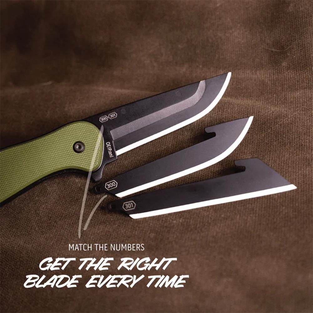 Outdoor Edge Razor VX2 Replaceable Blade Folding Knife 3in Drop Point Green view 3
