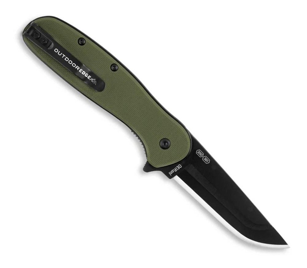 Outdoor Edge Razor VX2 Replaceable Blade Folding Knife 3in Drop Point Green view 5