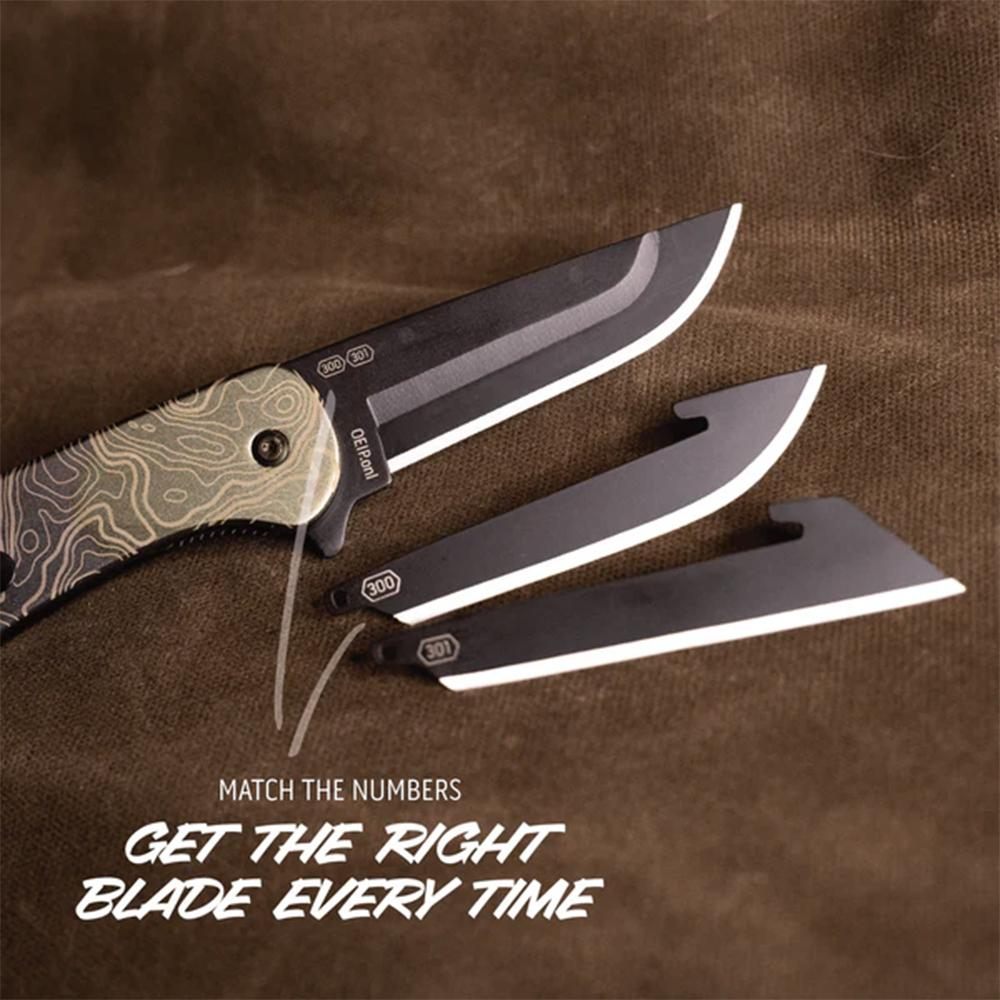 Outdoor Edge Razor VX1(Green Topo MAP)3in Replacable Blade Spring Assist ED view 3