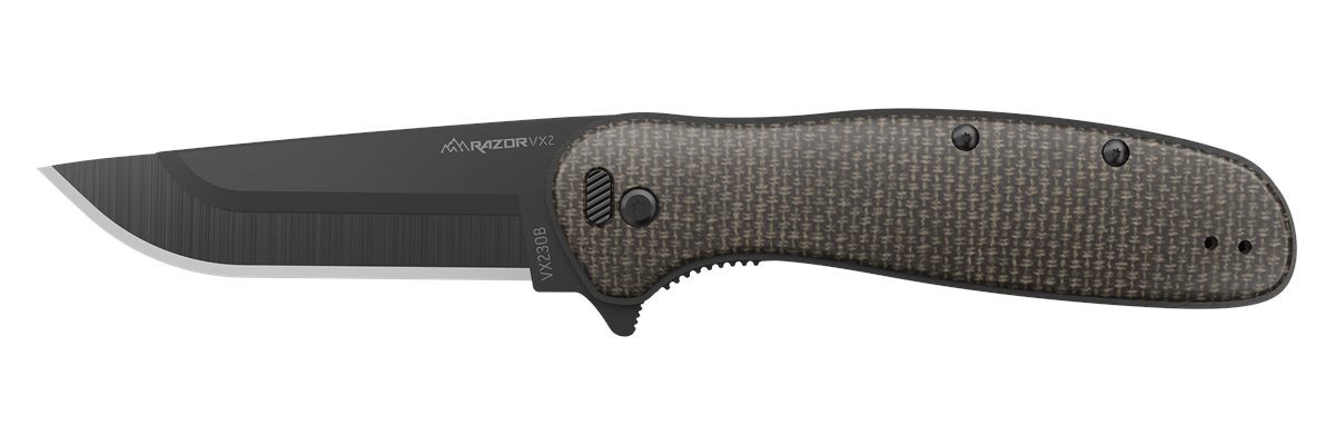 Outdoor Edge Razor VX2(BRN Burlap Micata ) 3in Repl. Blade Spring Assist ED