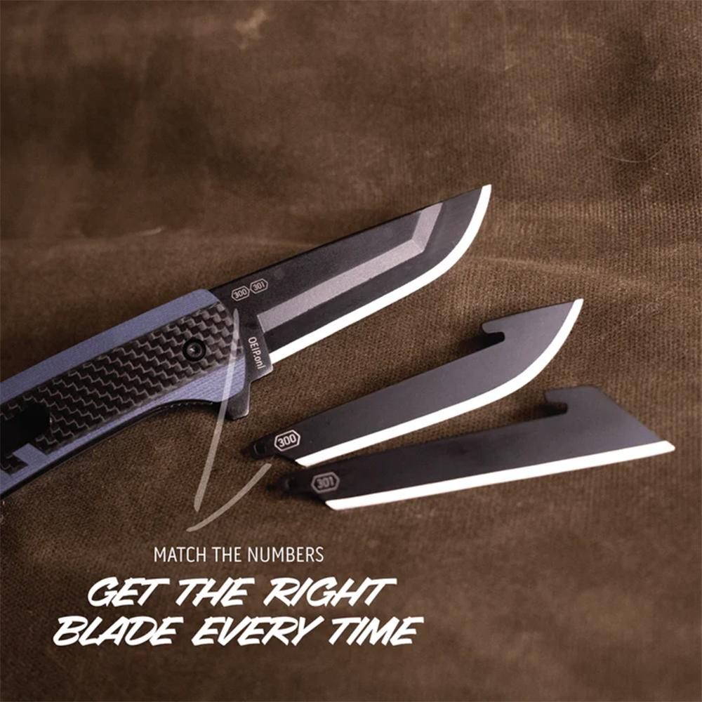 Outdoor Edge Razor VX4 Replaceable Blade Folding Knife 3in Drop Point Blue view 3