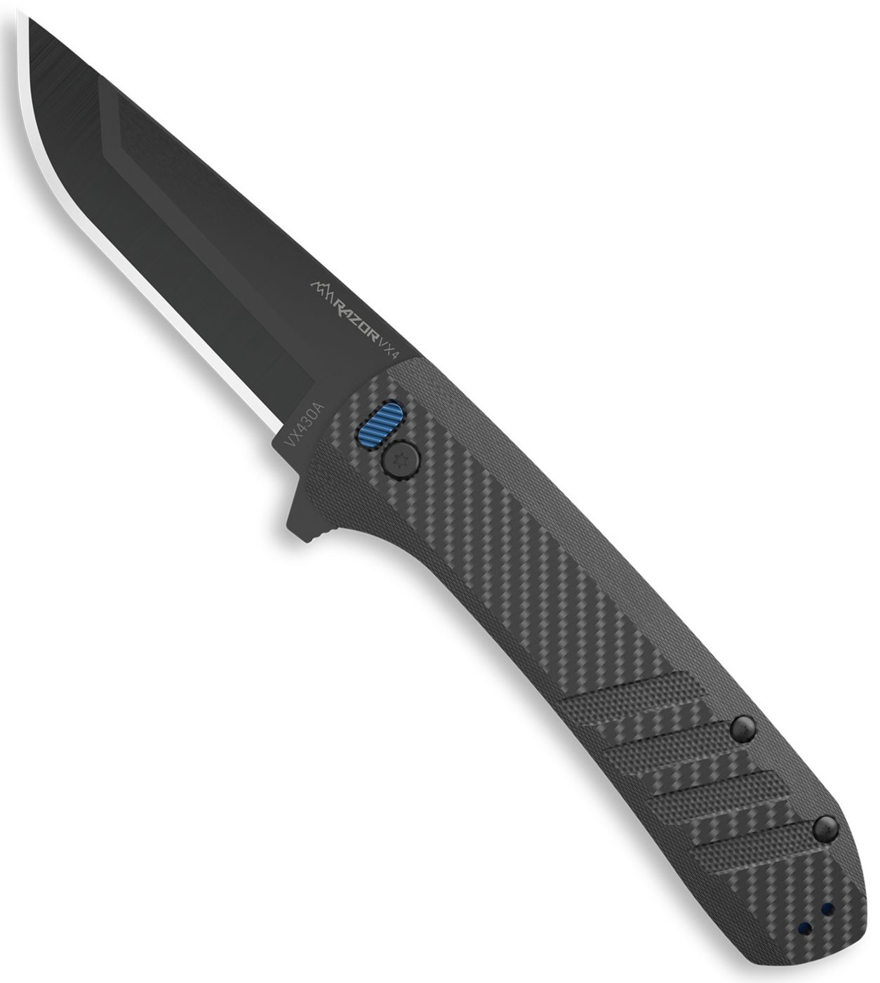 Outdoor Edge VX430A Razor EDC 3in Folding Drop Point Plain Black Oxide 420J