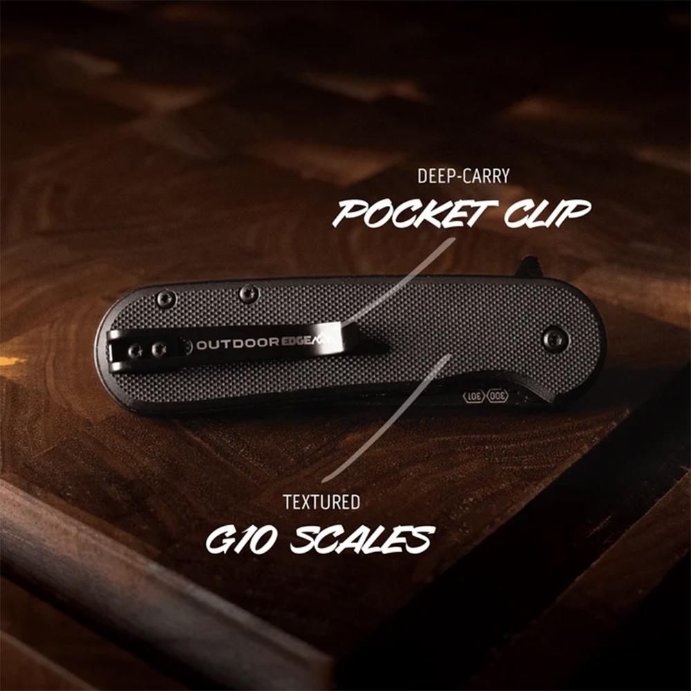 Outdoor Edge Razor VX2 Replaceable Blade Folding Knife 3in Drop Point Black view 2