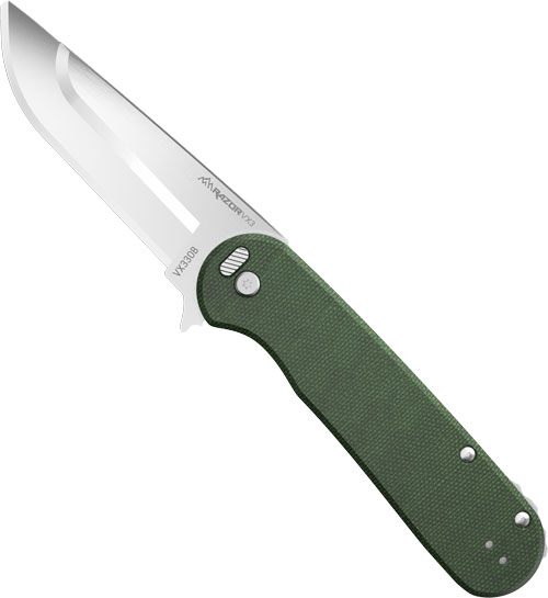 Outdoor Edge Razor VX3 (Green Micarta)3in Replacable Blade Ball Bearings ED view 4