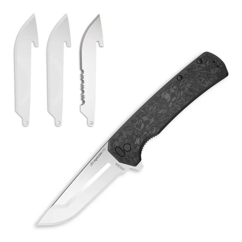 Outdoor Edge Razor VX5 (Forged Carbon)3in Replacable Blade Ball Bearings ED view 2