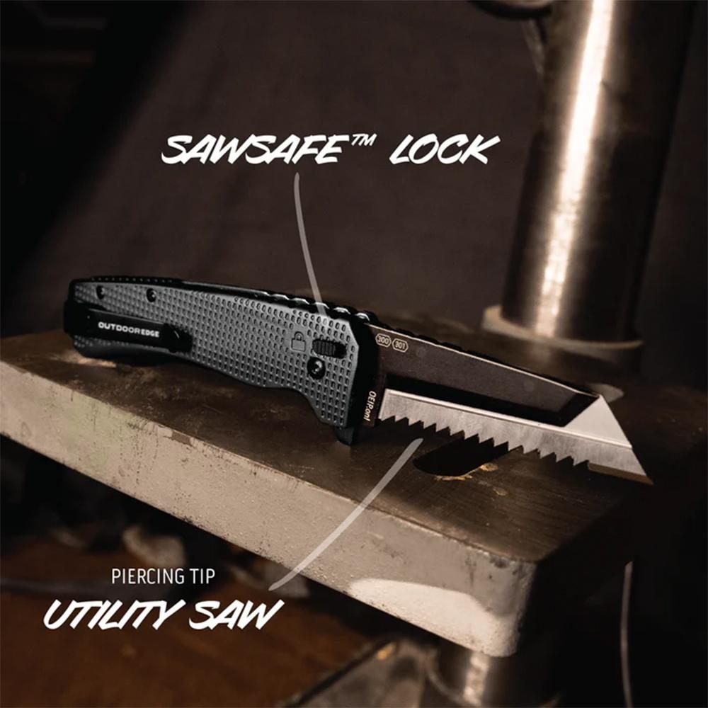 Outdoor Edge Razor XD3 (Charcoal Alum)3in Replacable Blade Heavy Duty EDC K view 4