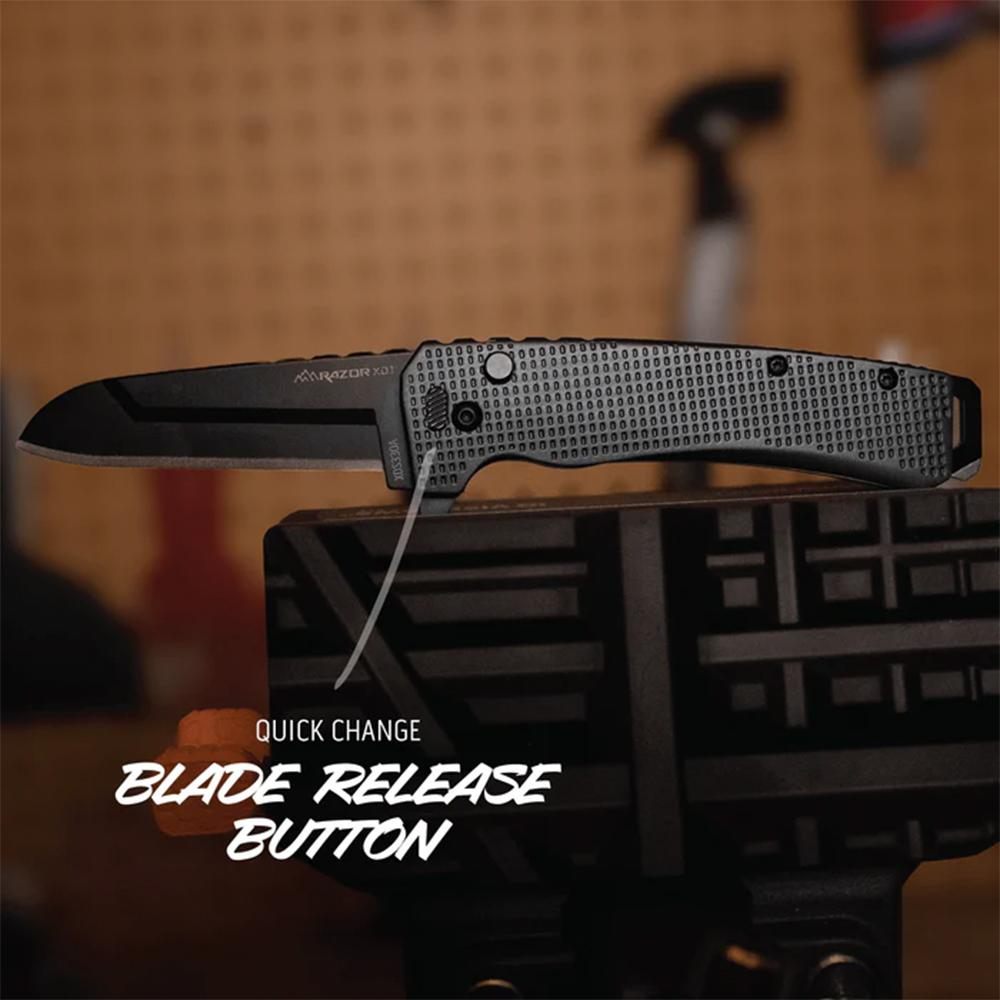 Outdoor Edge Razor XD3 (Charcoal Alum)3in Replacable Blade Heavy Duty EDC K view 5