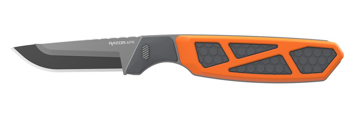 Outdoor Edge 2.5'' Razor Apx Knife 5 Removable Drop Point Blades Storage Sc