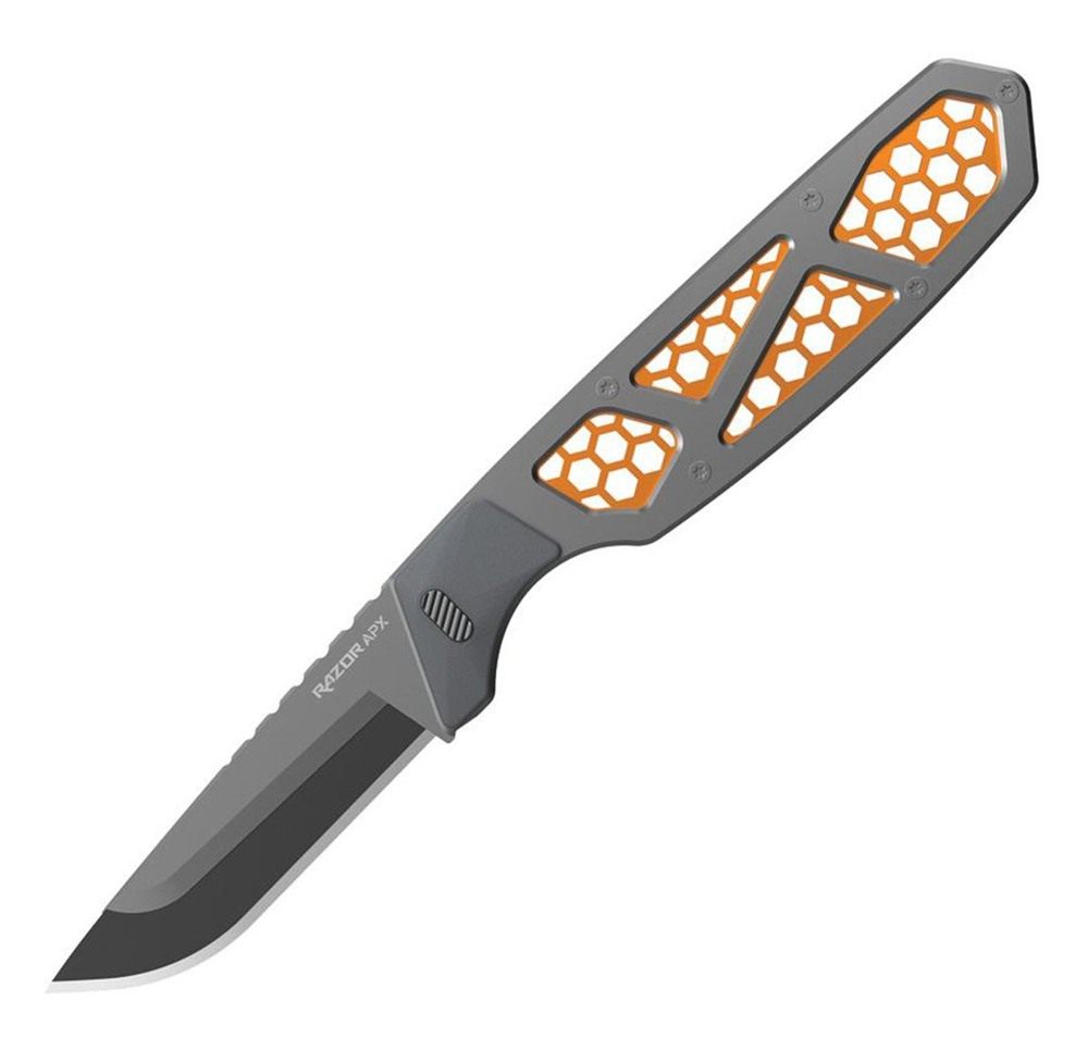 Outdoor Edge Razor Apx Fixed Knife with 3in Removable Drop Point Blades Ora view 2
