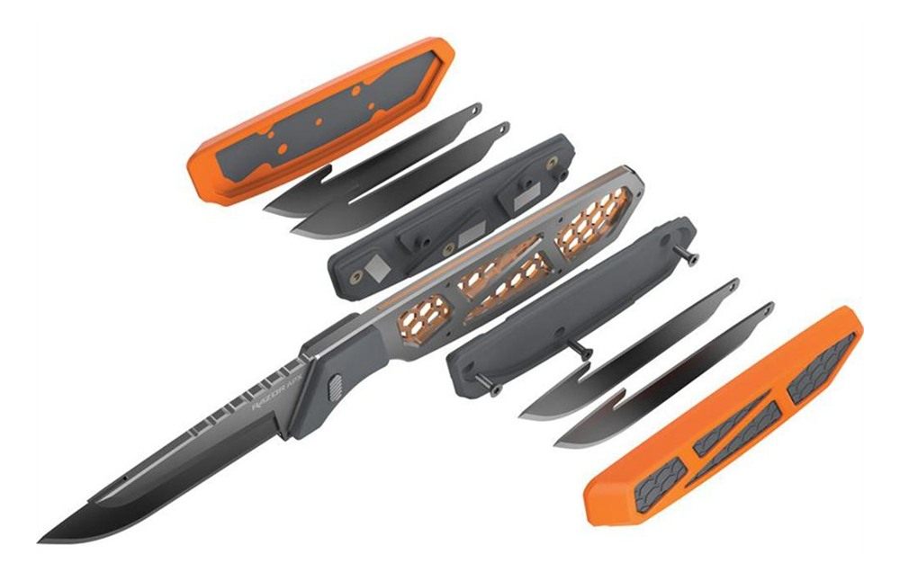 Outdoor Edge Razor Apx Fixed Knife with 3in Removable Drop Point Blades Ora view 3