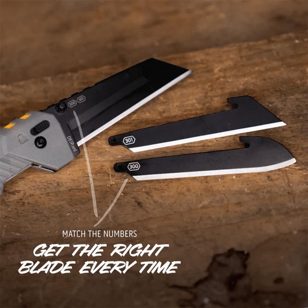 Outdoor Edge Razor XD2 (Grey/Yellow) 3in Replacable Blade Heavy Duty EDC Kn view 3
