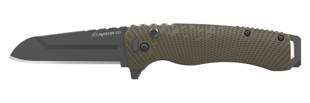 Outdoor Edge XD130AC Razor 3in Folding Sheepsfoot/Utility Plain 420J2 SS Bl